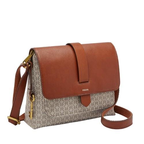 Fossil Kinley Small Crossbody  Handbags Taupe/tan- Zb7733939