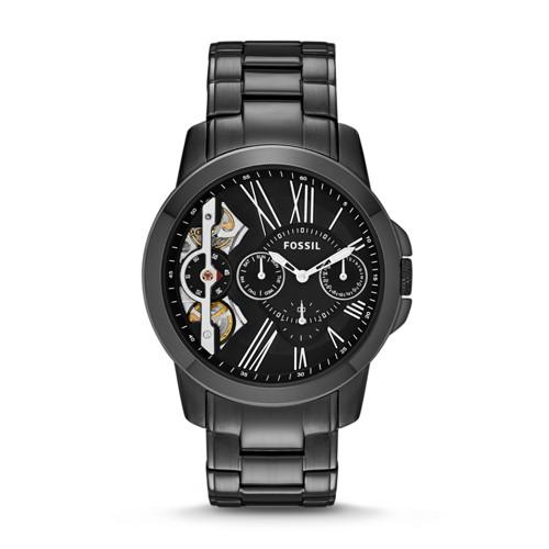 Fossil Grant Twist Multifunction Black Stainless Steel Watch Me1147