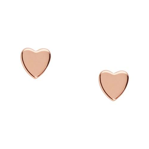 Fossil Mother&apos;s Day Heart Rose Gold-tone Boxed Studs  Jewelry - Jfs00398791