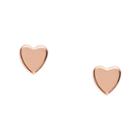 Fossil Mother&apos;s Day Heart Rose Gold-tone Boxed Studs  Jewelry - Jfs00398791
