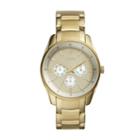 Fossil Justine Multifunction Gold-tone Stainless Steel Watch  Jewelry - Bq1475ie