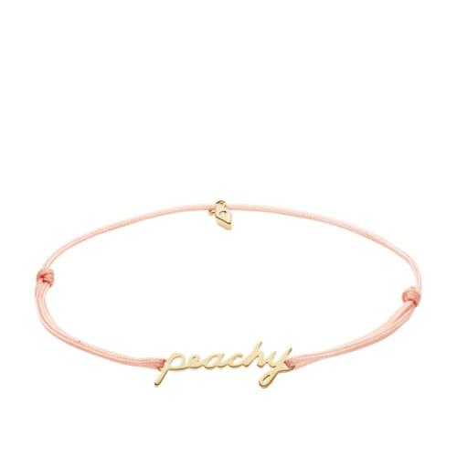 Fossil Peachy Pink Nylon Bracelet  Jewelry - Jf03056710