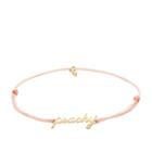 Fossil Peachy Pink Nylon Bracelet  Jewelry - Jf03056710
