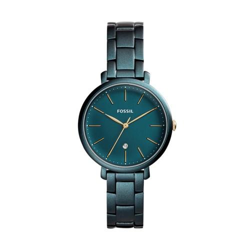 Fossil Jacqueline Three-hand Date Teal Green Stainless Steel Watch  Jewelry - Es4409