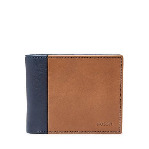 Fossil Ward Rfid Flip Id Bifold  Wallets Navy- Ml3918400