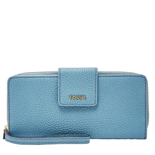 Fossil Madison Zip Clutch  Wallet Caribbean- Swl1575981