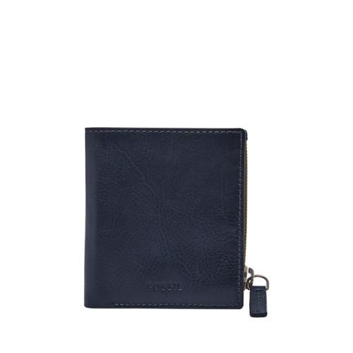 Fossil Philip Coin Pocket Bifold  Wallet Navy- Ml4026400