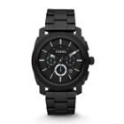 Fossil Machine Chronograph Black Stainless Steel Watch   - Fs4552