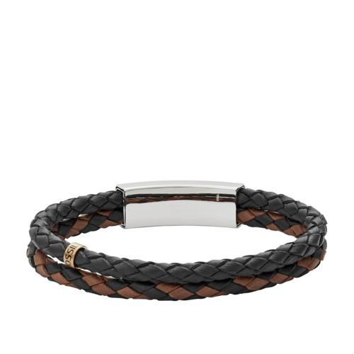 Fossil Vintage Casual Multi-strand Leather Bracelet  Jewelry - Jf02758998