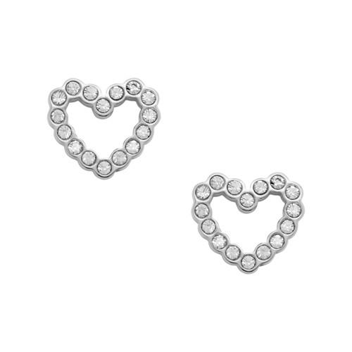 Fossil Open Heart Stainless Steel Earrings  Jewelry - Jof00454040