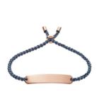 Fossil Plaque Navy Nylon Bracelet  Jewelry - Jf02913791