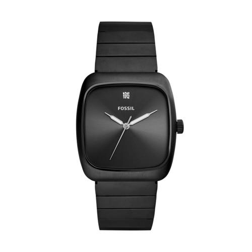 Fossil Rutherford Carbon Series Black Stainless Steel Watch  Jewelry - Fs5477