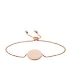 Fossil Scalloped Disc Rose Gold-tone Stainless Steel Bracelet  Jewelry - Jf03151791