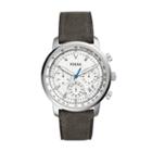 Fossil Goodwin Chronograph Gray Leather Watch  Jewelry - Fs5438