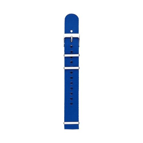 Fossil Polyester 18mm Watch Strap - Blue   - S181118