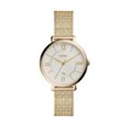 Fossil Jacqueline Three-hand Gold-tone Stainless Steel Watch  Jewelry - Es4353