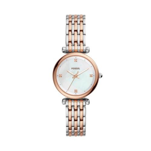 Fossil Carlie Three-hand Two-tone Stainless Steel Watch  Jewelry - Es4431