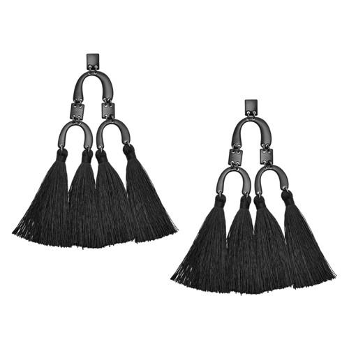 Fossil Black Zinc Chandelier Earrings  Jewelry - Ja6981040