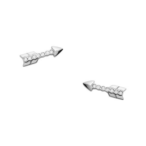 Fossil Arrow Stainless Steel Earrings  Jewelry Silver- Jof00467040