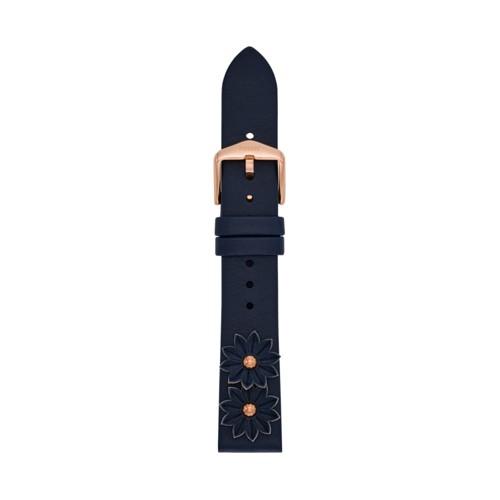 Fossil 18mm Navy Leather Watch Strap   - S181431