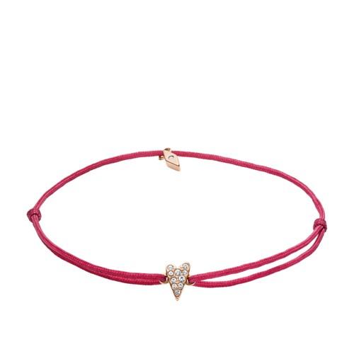 Fossil Heart Pink Nylon Bracelet  Jewelry - Jf03052791