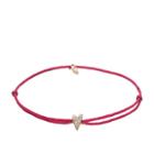 Fossil Heart Pink Nylon Bracelet  Jewelry - Jf03052791