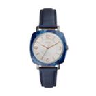 Fossil Blakely Three-hand Blue Leather Watch  Jewelry - Bq3361
