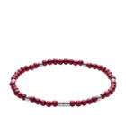 Fossil Red Marble Bracelet  Jewelry Silver- Jf02941040