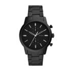 Fossil Townsman Chronograph Black Stainless Steel Watch  Jewelry - Fs5502