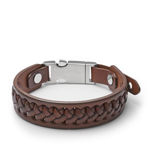 Fossil Braided Leather Bracelet Jf02081040