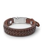 Fossil Braided Leather Bracelet Jf02081040