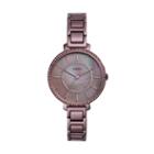 Fossil Jocelyn Three-hand Lavender Stainless Steel Watch  Jewelry - Es4453
