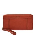 Fossil Jori Rfid Zip Clutch  Wallet Terra Cotta- Swl1819861