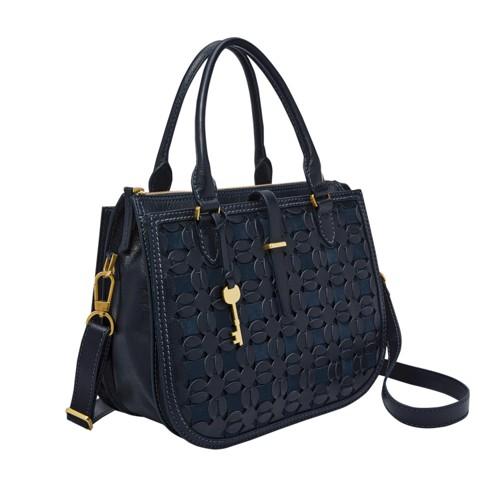Fossil Ryder Satchel Handbags Midnight Navy- Zb7754406