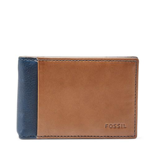 Fossil Ward Rfid Money Clip Bifold  Wallets Navy- Ml3920400