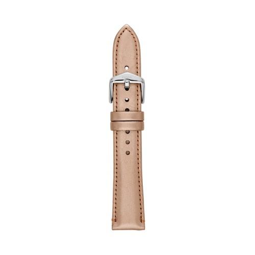 Fossil 18mm Rose Gold Metallic Leather Strap   - S181358