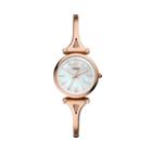 Fossil Carlie Mini Three-hand Rose Gold-tone Stainless Steel Watch  Jewelry - Es4500