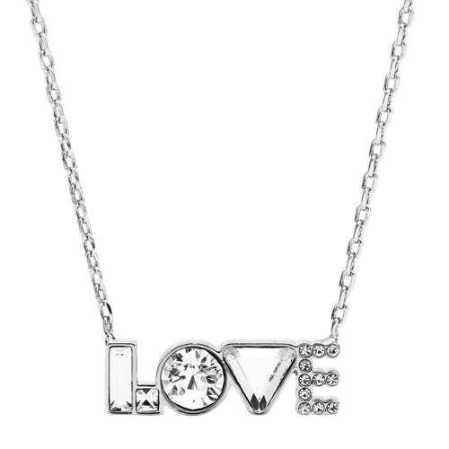 Fossil Love Silver-tone Brass Necklace  Jewelry - Joa00551040