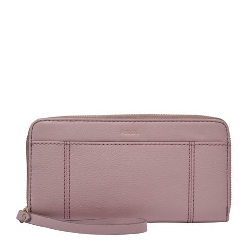Fossil Jori Rfid Zip Clutch  Wallet Orchid Tint- Swl1819522