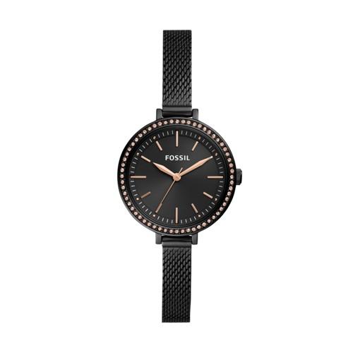 Fossil Classic Minute Three-hand Black Stainless Steel Watch  Jewelry - Bq3459