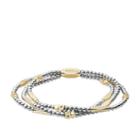 Fossil Two-tone Beaded Bracelet  Jewelry - Joa00534998