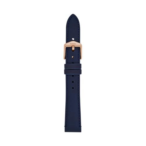 Fossil 16mm Navy Leather Watch Strap   - S161035