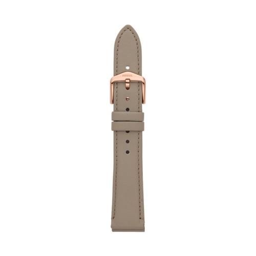 Fossil 18mm Light Taupe Leather Strap   - S181387