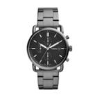 Fossil The Commuter Chronograph Smoke Stainless Steel Watch  Jewelry - Fs5400
