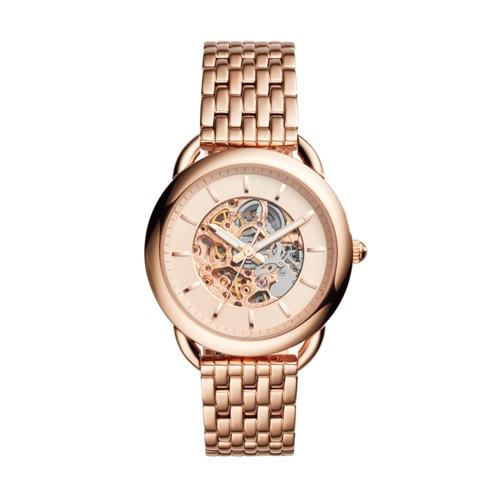 Fossil Tailor Automatic Rose Gold-tone Stainless Steel Watch  Jewelry - Me3145