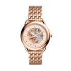 Fossil Tailor Automatic Rose Gold-tone Stainless Steel Watch  Jewelry - Me3145