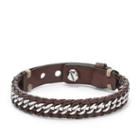 Fossil Chain And Leather Bracelet Jf01633040