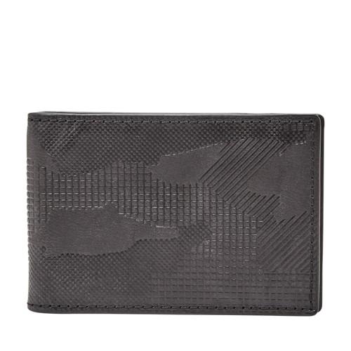 Fossil Andover Rfid Pinch Clip Front Pocket Wallet  Wallet Black- Sml1653001