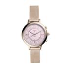 Fossil Hybrid Smartwatch - Q Jacqueline Pastel Pink Stainless Steel  Jewelry - Ftw5025