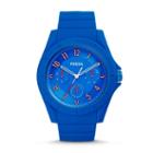 Fossil Poptastic Sport Multifunction Blue Silicone Strap Fs5219 Blue